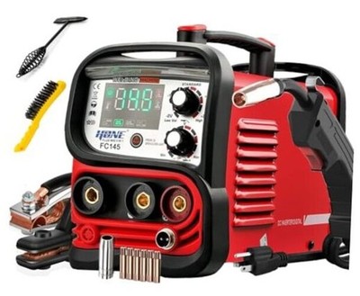 MIG Welder Machine, Actual 145Amp 110V/220V Dual Voltage Flux Core Welder, 3