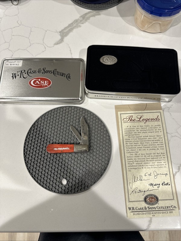 Case 2006 Smooth Old Red Bone Barlow With COA 62009 1/2 SS