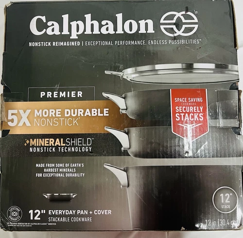 Calphalon Premier Space Saving 12Inch Hard Anodized Nonstick Everyday Pan Lid.R7