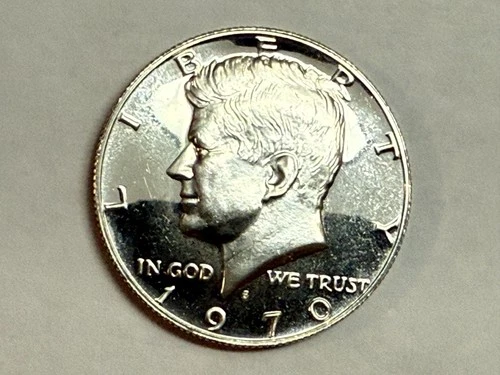 1970-S 40% silver gem PROOF Kennedy half dollar. Exact coin shown. #5