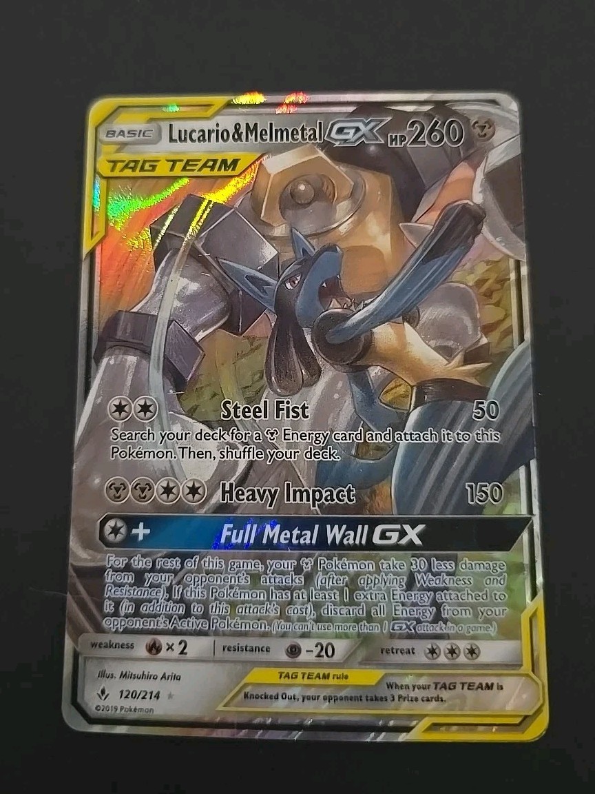 Lucario & Melmetal GX 120/214 Sm-Unbroken Bonds -  Tag Team - Holo 