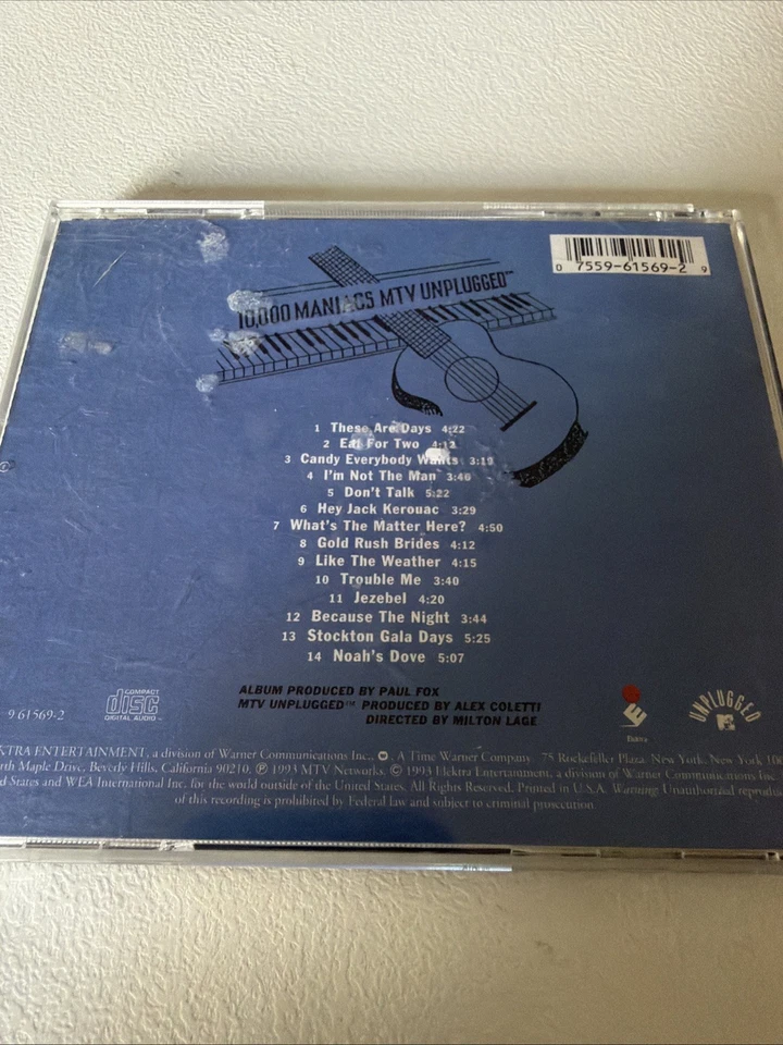 10,000 Maniacs MTV Unplugged CD Natalie Merchant Alternative Folk Rock Good Foto 2 de 4