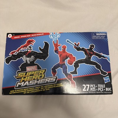 Hasbro Marvel Super Hero Mashers-Slinging Mash Pack-VENOM*SPIDERMAN*MILES New 