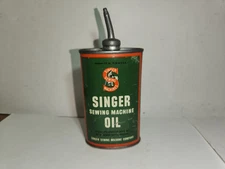 Vintage Singer Sewing Machine Lead Top Oil Can Oiler Dripper Can