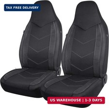 Car Seat Covers - High Back Front Sports Carbon Fiber Mesh Design Seat Covers,