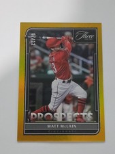2022 Panini Three and Two Matt McLain /12 Holo Gold Prospects Cincinnati Reds