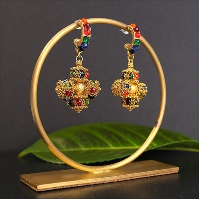 Statement Ohrringe Gold  Barock Ohrringe NOBEL SCHMUCK