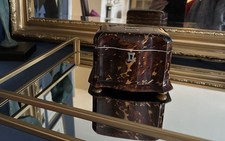 GEORGIAN FAUX TORTOISESHELL TEA CADDY  1795-1815 RARE