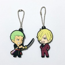 E1908 Zoro  Sanji One Piece Rubber Keychain Set of 2 YF26
