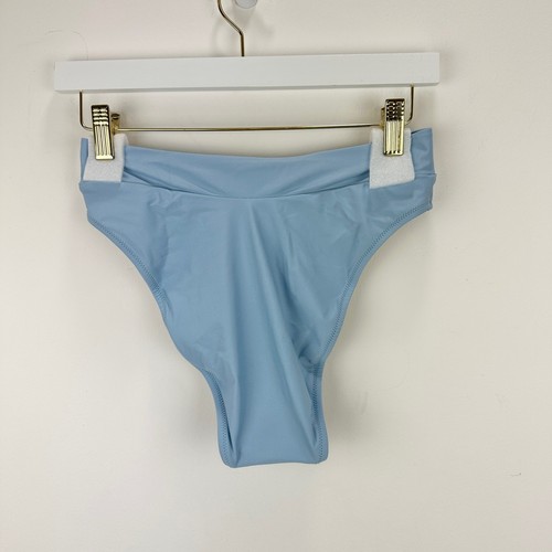 J.Crew Cross Front Cheeky Bikini Bottom Coastal Beach Resort Blue Small NWT - Picture 6 of 10
