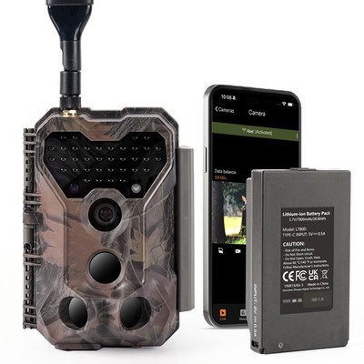 Cellular Trail Camera S965 Pro 2025, 4G LTE, 7800mAh Battery, 48MP 1296p HD Vide