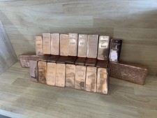 Hand Poured Polished Copper Bars Assorted Weights