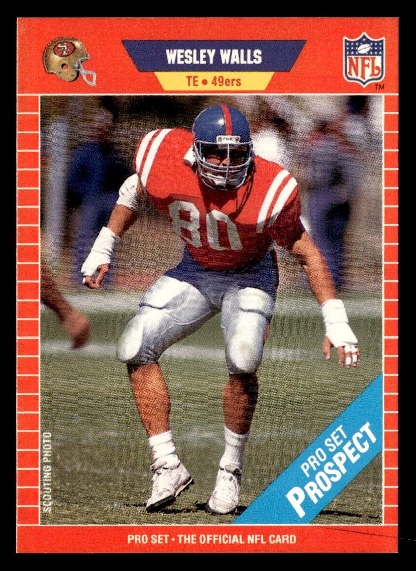 Wesley Walls 1989 Pro Set Rookie Card #538 Ole Miss Rebels