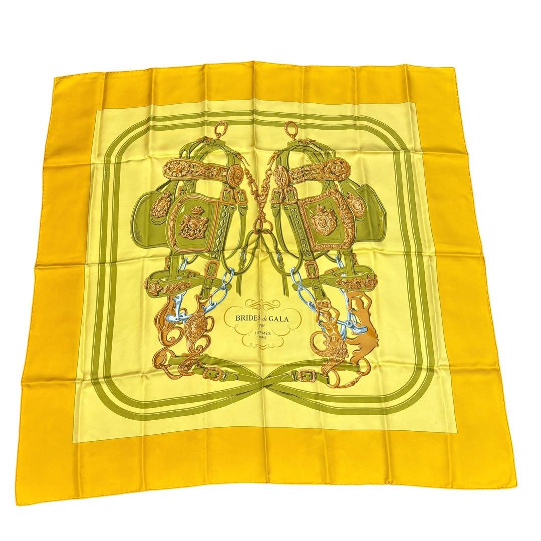 Hermes 90cm Ceremony Brick Silk Scarf G090 Japanese Import