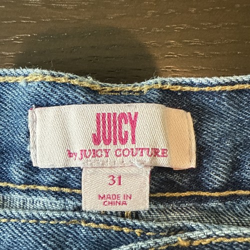 Juicy Couture Denim Cutoff Shorts - Size 31 - Frayed Hem, Cotton Blend - Picture 2 of 11