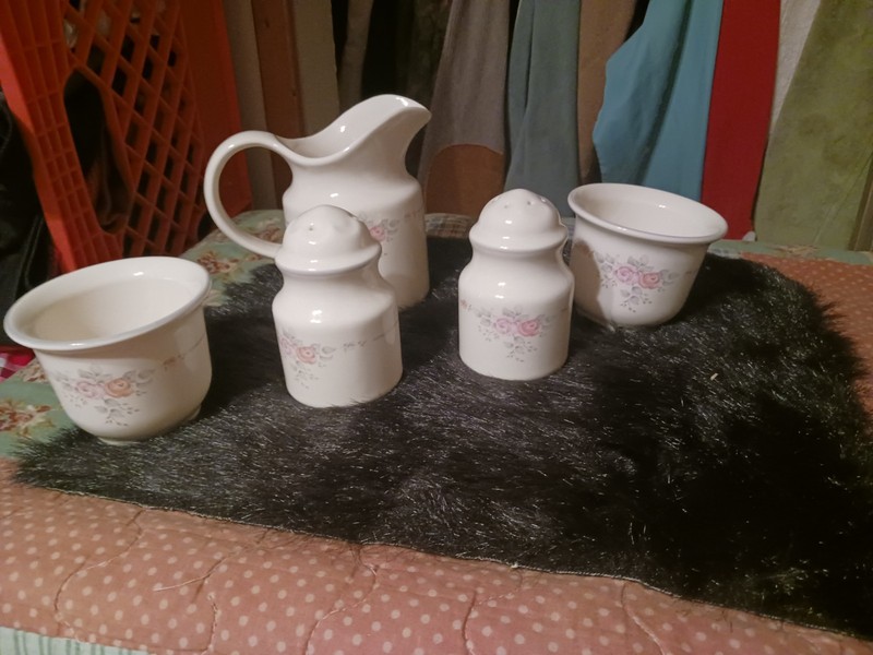 PFALTZGRAFF TROUSSEAU PATTERN ONE SET 5 Pv CREAMER S&p N 2 Hanging Floewer Pot 