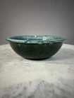 Vintage Hull Oven Proof Green Drip Glaze Ceramic Bowl USA Pottery #H