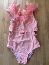 Girls Bathing Suit Pink Nicole Miller New York Size 8