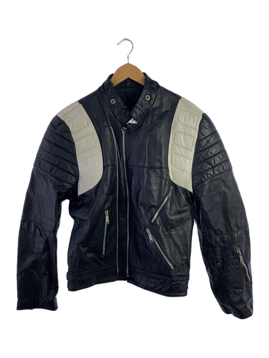 Men's Black Leather Biker Blouson Jacket 1266  