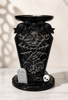 Bath and Body Works LIGHT-UP COFFIN WATER GLOBE 3-Wick Candle Holder New In Box