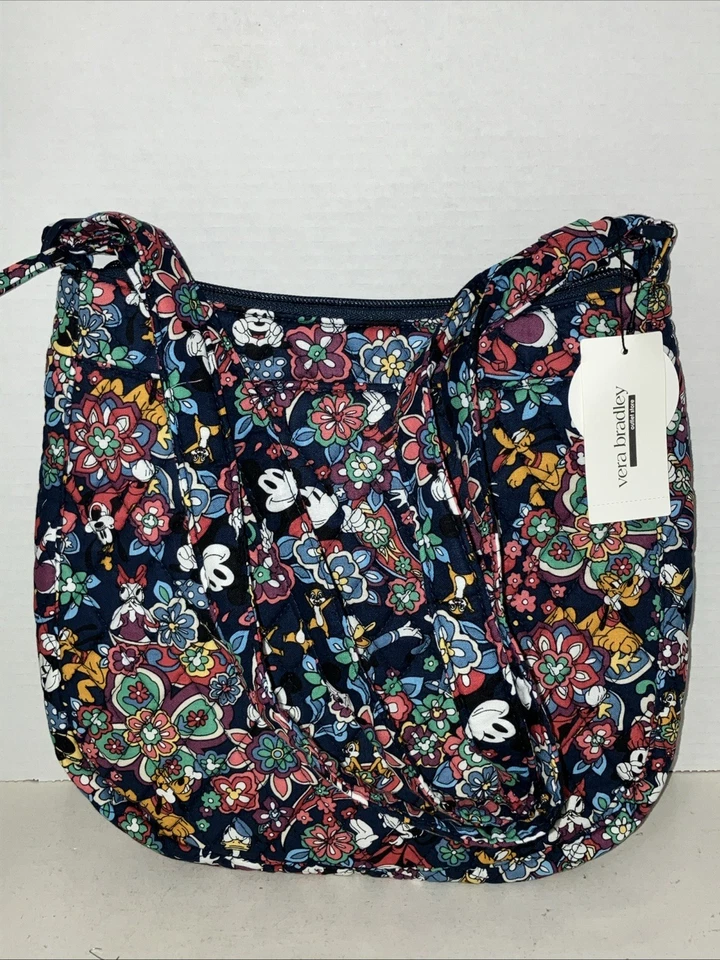 VERA BRADLEY DISNEY MICKEY AND FRIENDS PLAYFUL FLORAL TRIO ZIP HIPSTER /NWT - Image 3 of 4