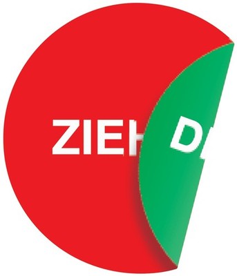 10x Türaufkleber Ø 100 mmLxB Ziehen/Drücken Folie selbstklebend