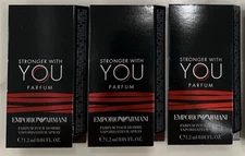 3 x Emporio ARMANI Stronger With You Parfum sample spray 0.04oz 1.2ml each