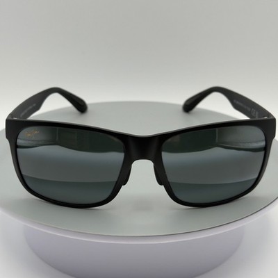 Maui Jim Red Sands MJ432-2M Sunglasses Matte Black Neutral Grey 59 17 140 READ