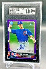 SGC 9/10 - 2018 Bowman Chrome Draft NICO HOERNER 1st RC Refractor AUTO 177/250