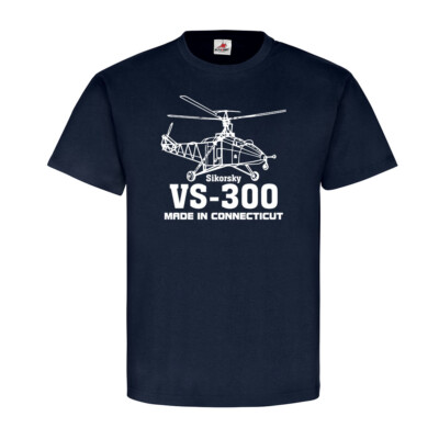 Us Hubschrauber VS 300 Prototyp Sikorsky Helicopter Conneticut T Shirt #19513