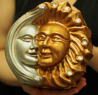 TIMMY WOODS ''ECLIPSE'' UNIQUE CELESTIAL SUN MOON LOVE YOU FOREVER HANDBAG CRYSTAL