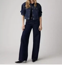 Levi's  Premium Xl Baggy Straight Women's Jeans Size:W28 X L31 Color: Dark Blue