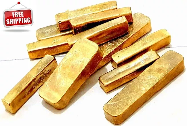 233 GRAMS SCRAP GOLD BAR FOR GOLD RECOVERY MELTED DIFFERENT