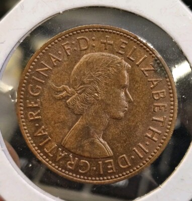 ワンペニー　one penny エリザベス2世 1967 1967 ELIZABETH II DEI GRATIA REGINA ONE PENNY COIN, GREAT BRITAIN