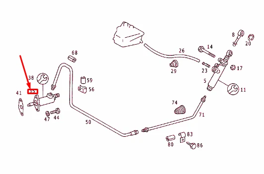NUEVO MERCEDES-BENZ E W124 EMBRAGUE CILINDRO ESCLAVO A2022900011 ORIGINAL Foto 2 de 4