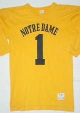 RARE VINTAGE 1980'S CHAMPION NOTRE DAME IRISH FOOTBALL JERSEY SHIRT- SIZE SMALL