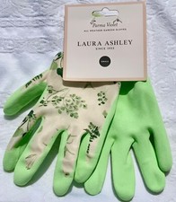 BNWT PAIR LAURA ASHLEY ALL WEATHER GARDEN GLOVES PARMA VIOLET SMALL.FREE UK P&P
