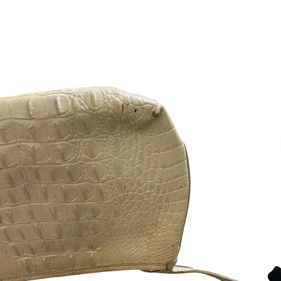 Brahmin Noelle Серебряная береза Мельбурн наплечная сумка кремовый серый золото металлический наконечник - Изображение 3 из 4