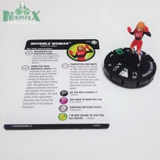 Heroclix Fantastic Four set Invisible Woman 018 Uncommon figure w/card 