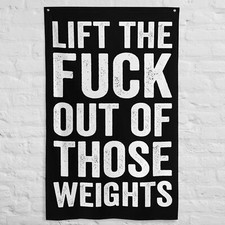 Lift Gym Motivation Flag - Fitness Banner - Home Gym Decor