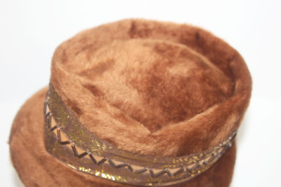 Vintage Brown La Vienne Austria Lazarus Fuzzy Velvet Bow  display picture 1