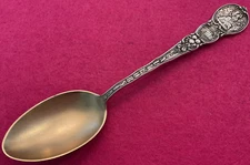 California Seal Sutters Fort Mission Dolores Golden Gate Sterling Souvenir Spoon