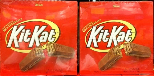 2 Packs Kit Kat Milk Chocolate Wafer Bars 36 ct 54 oz Each Pack, Total 72 ct