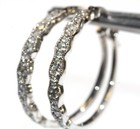 New 10k white gold SI3-I1 H .50ct round diamond hoop earrings 2.9g ladies  — photo 5