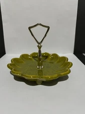 MCM Tidbit Serving Dish California Originals 324 Handled Green Orange