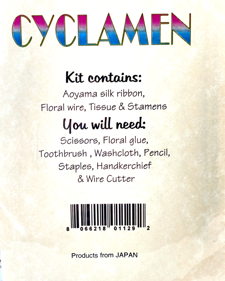 Vintage Silk Ribbon Flower Kit CYCLAMEN Japan Floral Craft Stitchery eBay