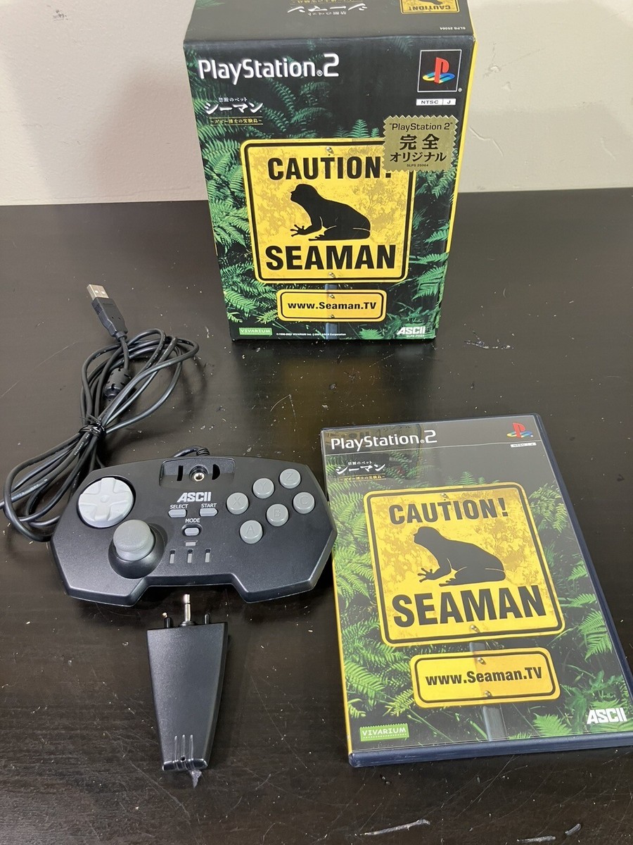 PS2 SEAMAN with Sea Mic Controller Boxed Ascii Playstation 2