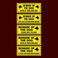 Beware of the Dog Plastic Sign, Sticker - All Sizes - Pick your Design
