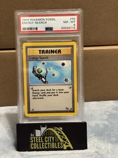 1999 POKEMON Fossil #59 ENERGY SEARCH TRAINER  PSA 8  WOTC 59/62 NEW SLAB 12/24