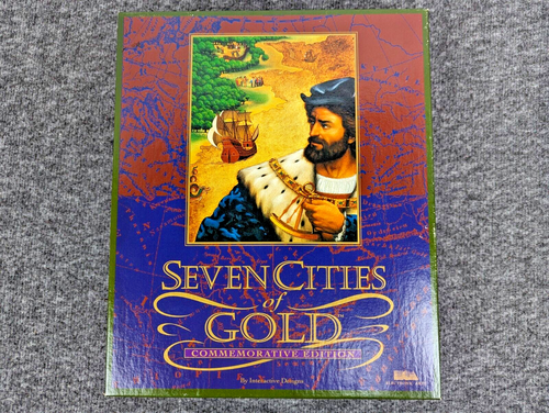 SEVEN CITIES OF GOLD Commemorative Edition Computer Game PC 3.5" EA 1993 BIG BOX